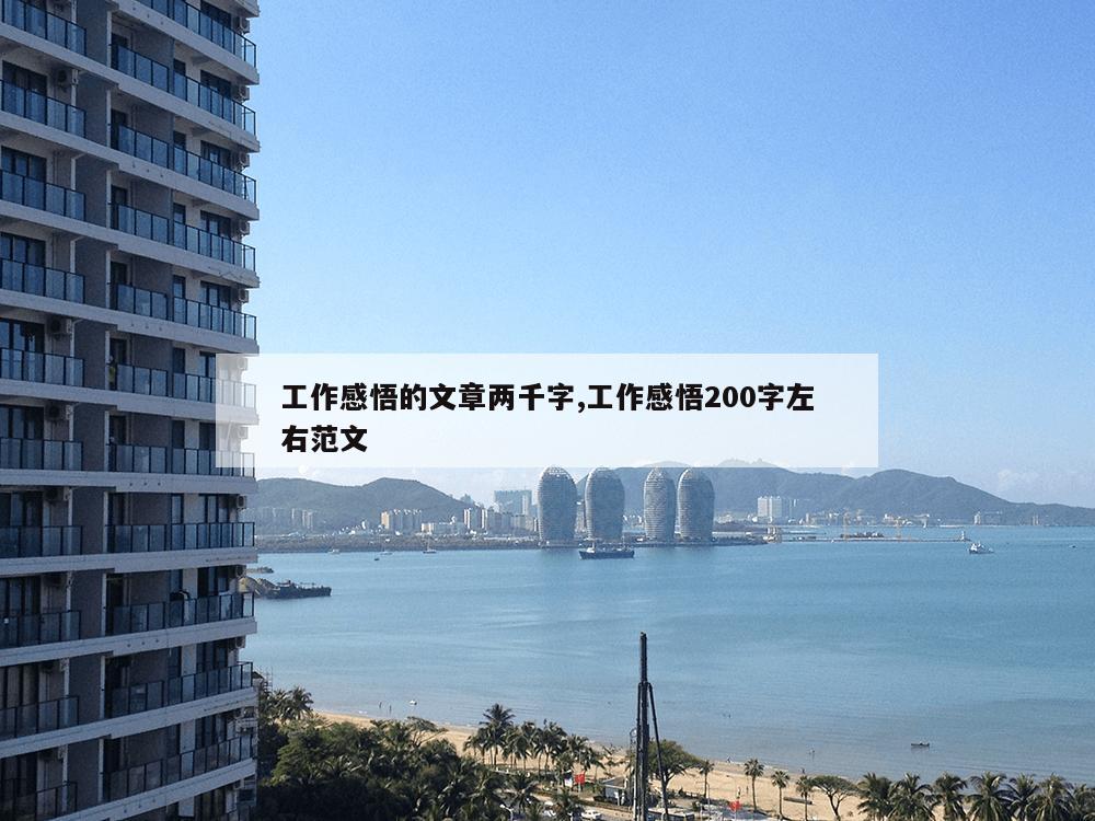 工作感悟的文章两千字,工作感悟200字左右范文